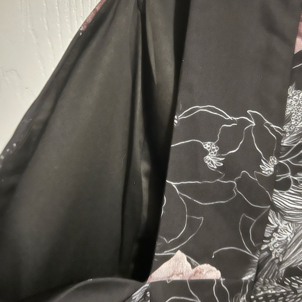 KEEPSAKE Black FLORAL Poly Crepe HIGH-NECK Sleeveless SEXY BACK Dressy Romper S - Picture 9 of 9